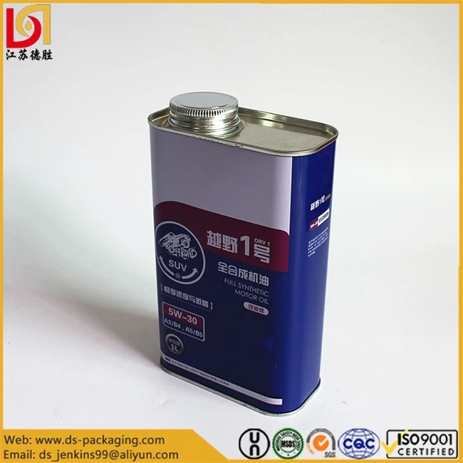 F Style Metal Car Oil Tin Cans With Screw Top