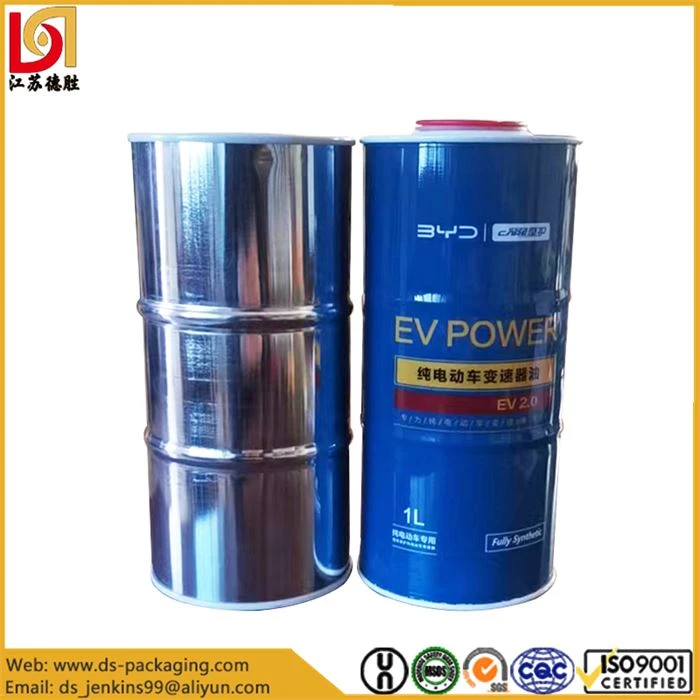 1L Engine Oil Tin Can With Cone Top